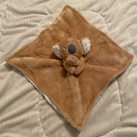 Carter's Koala Bear Brown White Plush Baby Security Blanket Lovey - Picture 2 of 3